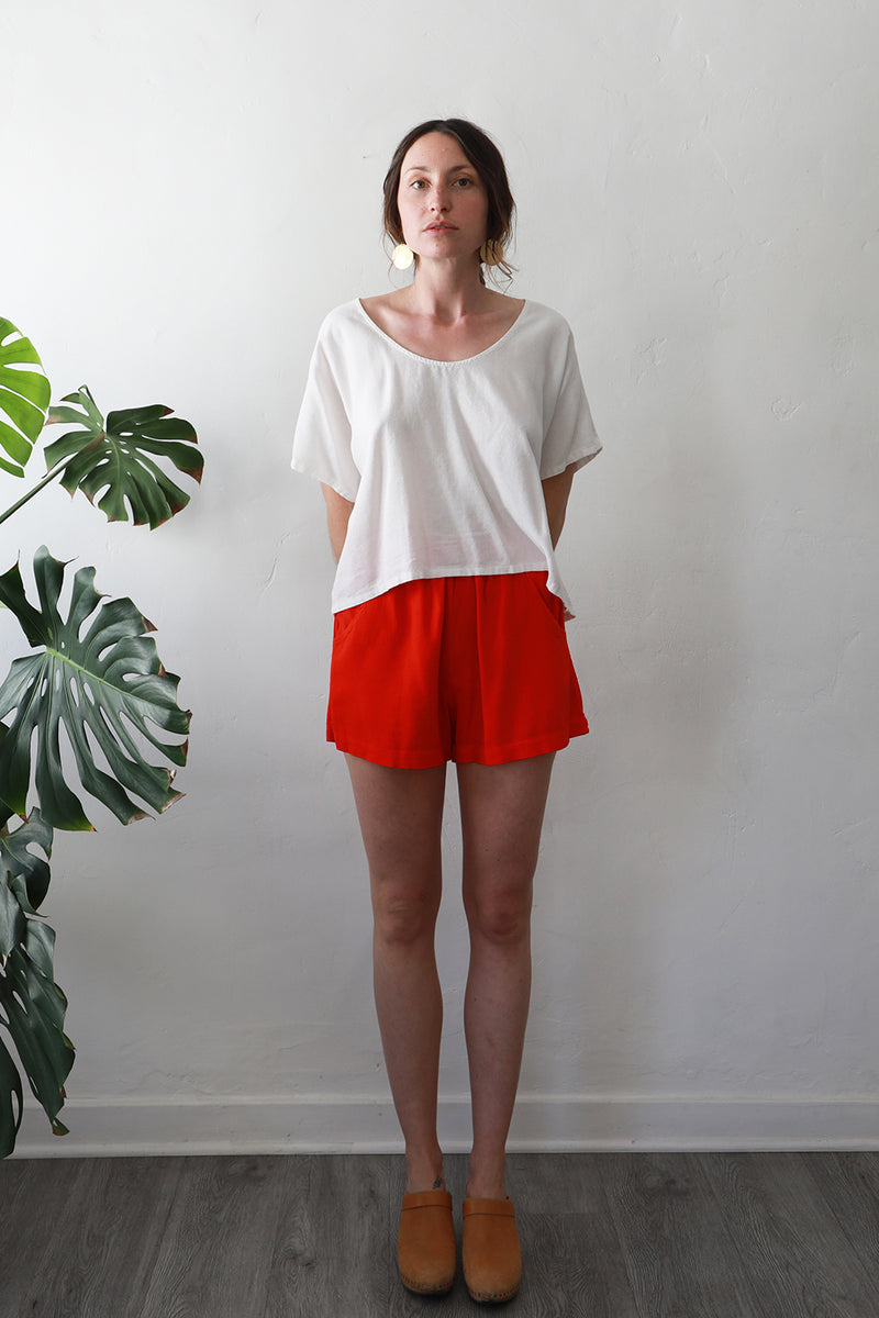 Red Shiny Shorts Size M - $40 (38% Off Retail) - From Madeline