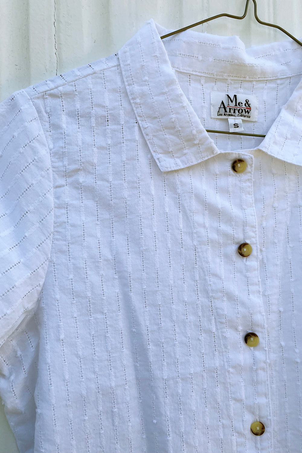 SS Button Down ShirtsWhite Eyelet : XS.S.M – Me & Arrow