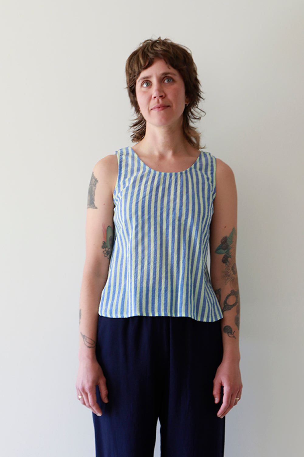 New Box TankNeon Stripe Chambray : S.L – Me & Arrow